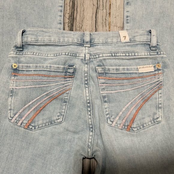 7 For All Mankind Denim - 7 For All Mankind Malibu Wash Dojo Tailorless Stretch Bootcut Trouser FlareJeans